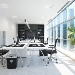 beyaz ofis dekorasyonu